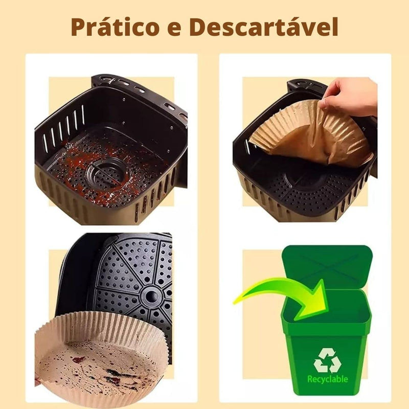 Forma descartável antiaderente para Air Fryer